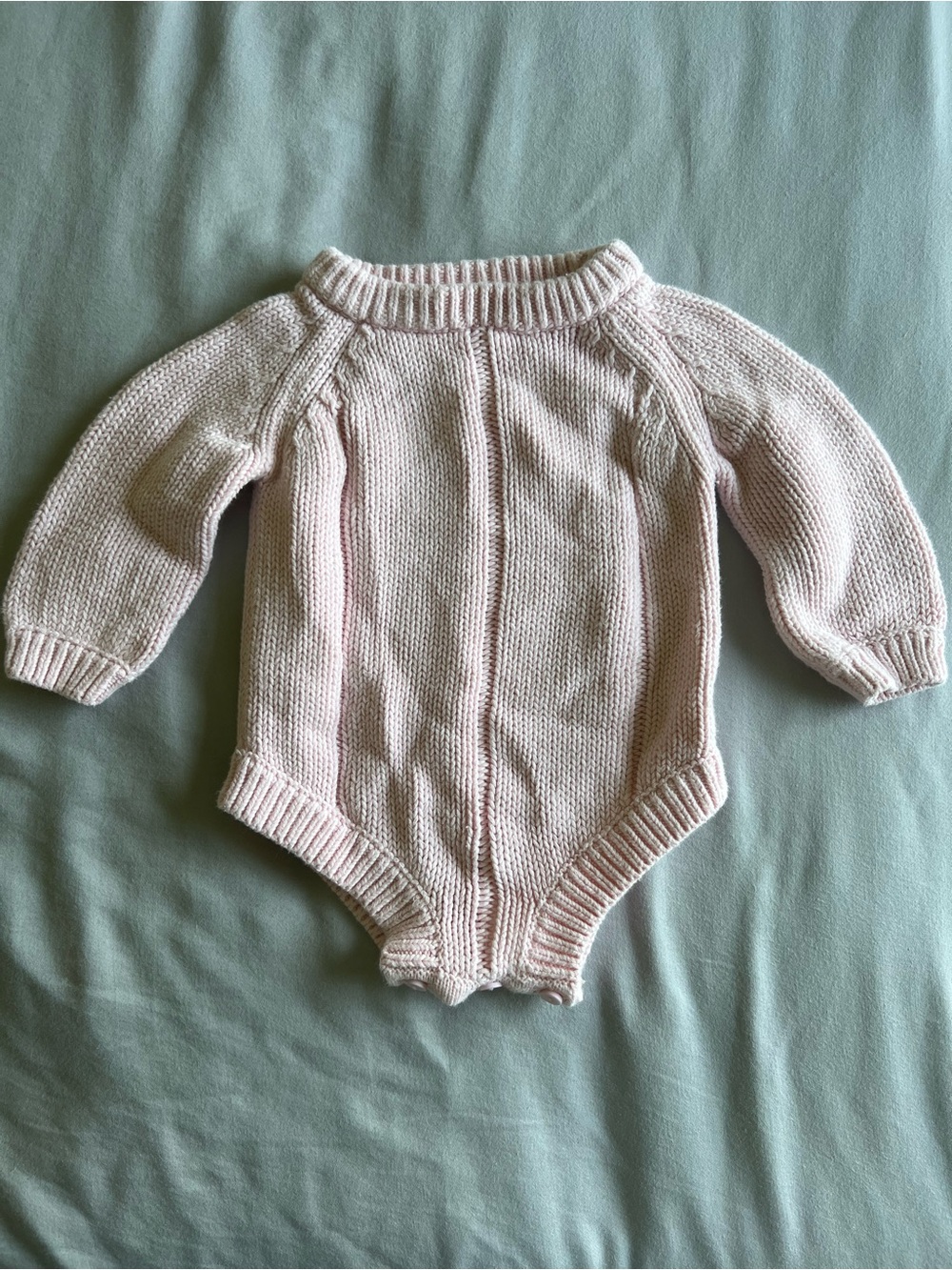 Knit baby girl one piece romper